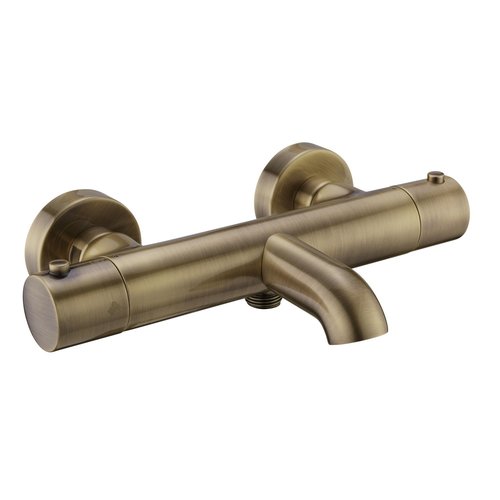 Badkraan Opbouw Salenzi Giro Gegalvaniseerd Geborsteld Messing Goud 