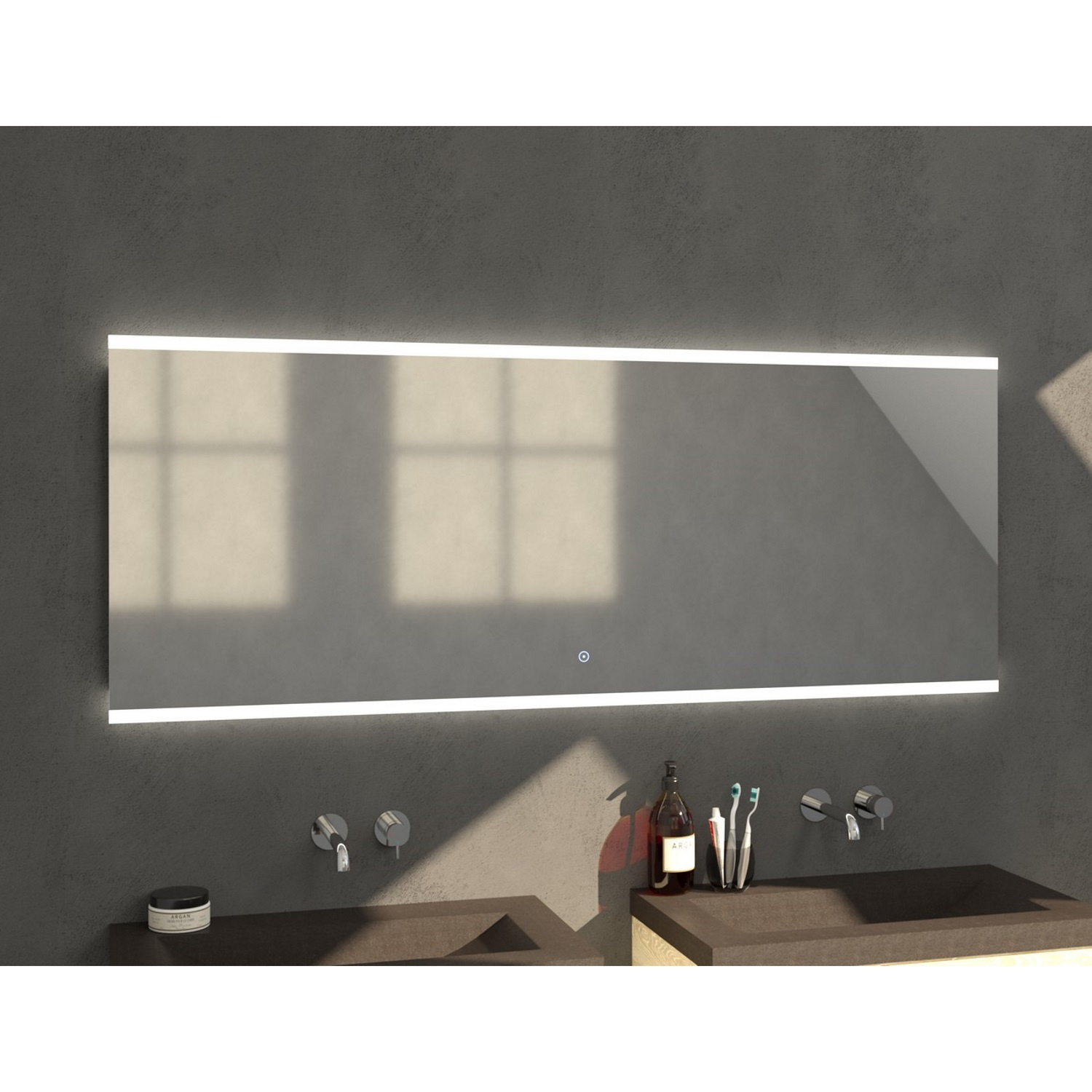 Badkamerspiegel met LED Verlichting Sanitop Twinlight 180x70x3 cm Sanitop