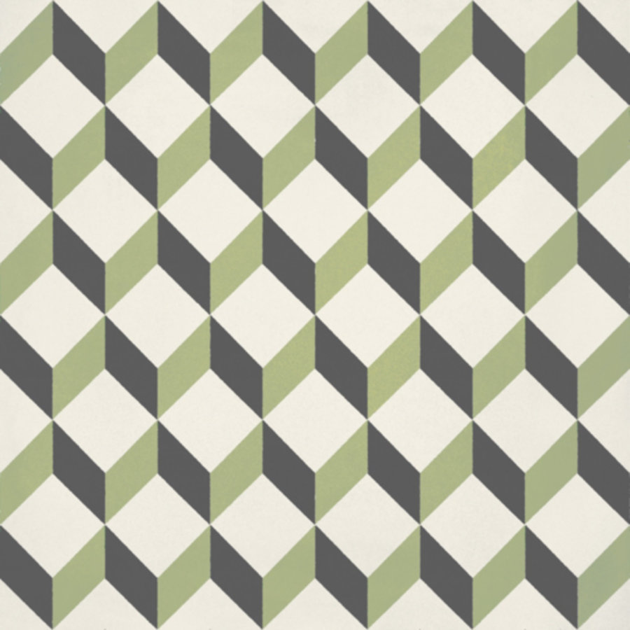 Portugese Vloertegel Jos Hidro Upsidedown Lime 19.7x19.7 cm (prijs per m2)