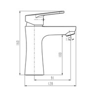 Wastafel Mengkraan Schutte Pico Chroom