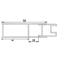 Verbredingsprofiel AQS Frame 4 tot 5.5x200 cm Mat Zwart