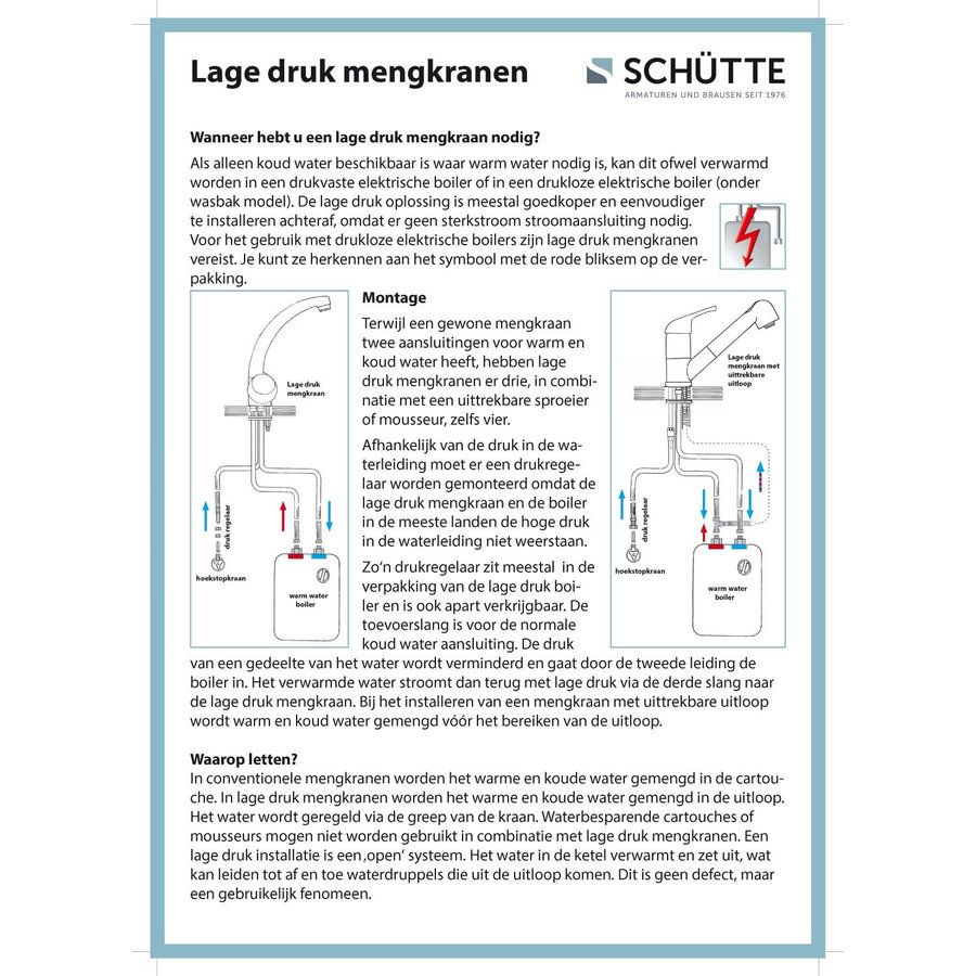 Wastafel Mengkraan Schutte Magna Chroom Lage Druk