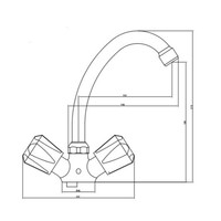 Wastafel Mengkraan Schutte Brillant Chroom