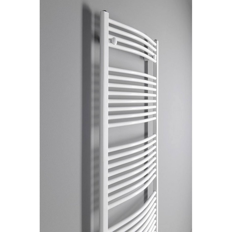 Handdoekradiator Sapho Aqualine Radiators Gebogen 186.8x60 cm Wit