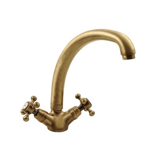 Wastafelmengkraan Sapho Antea 2-knop Gebogen Uitloop 26.5 cm Brons 