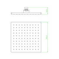 Regendouchekop Schutte Nancy Vierkant Chroom