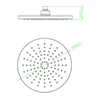 Douchekop Schutte Le Mans Rond 25cm Chroom