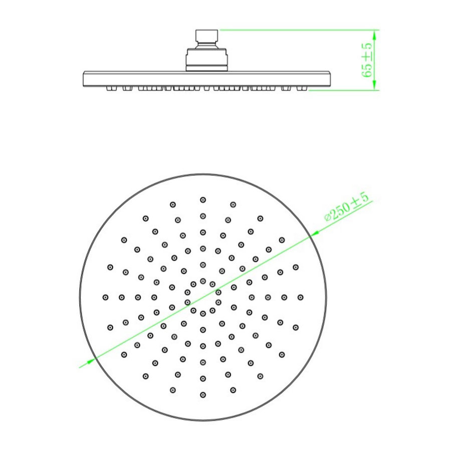 Douchekop Schutte Le Mans Rond 25cm Chroom