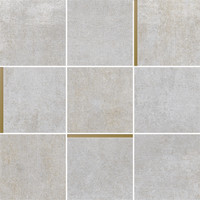 Mozaiek Arcana Avelin Ceniza 30x30 cm Licht Grijs met Goud Detail (Prijs per 1,08 M2)