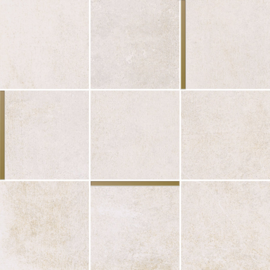 Mozaiek Arcana Avelin Sand 30x30 cm Creme met Goud Detail (Prijs per 1,08 M2)