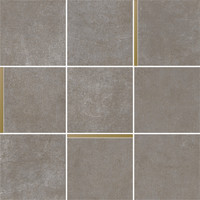 Mozaiek Arcana Avelin Niquel 30x30 cm Donker Grijs met Goud Detail (Prijs per 1,08 M2)