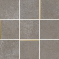 Mozaiek Arcana Avelin Niquel 30x30 cm Donker Grijs met Goud Detail (Prijs per 1,08 M2)