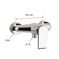 Opbouw Douchekraan Sapho KAI Mengkraan 1-hendel Chroom