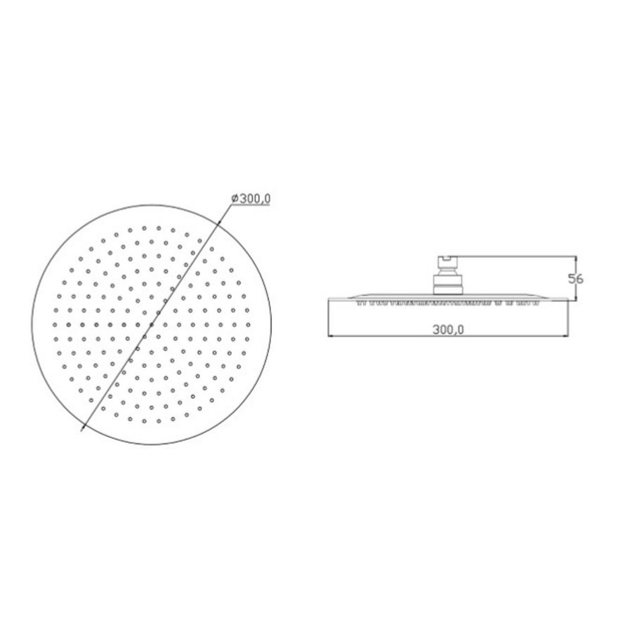 Douchekop Schutte Sumatra Rond 30cm RVS Chroom