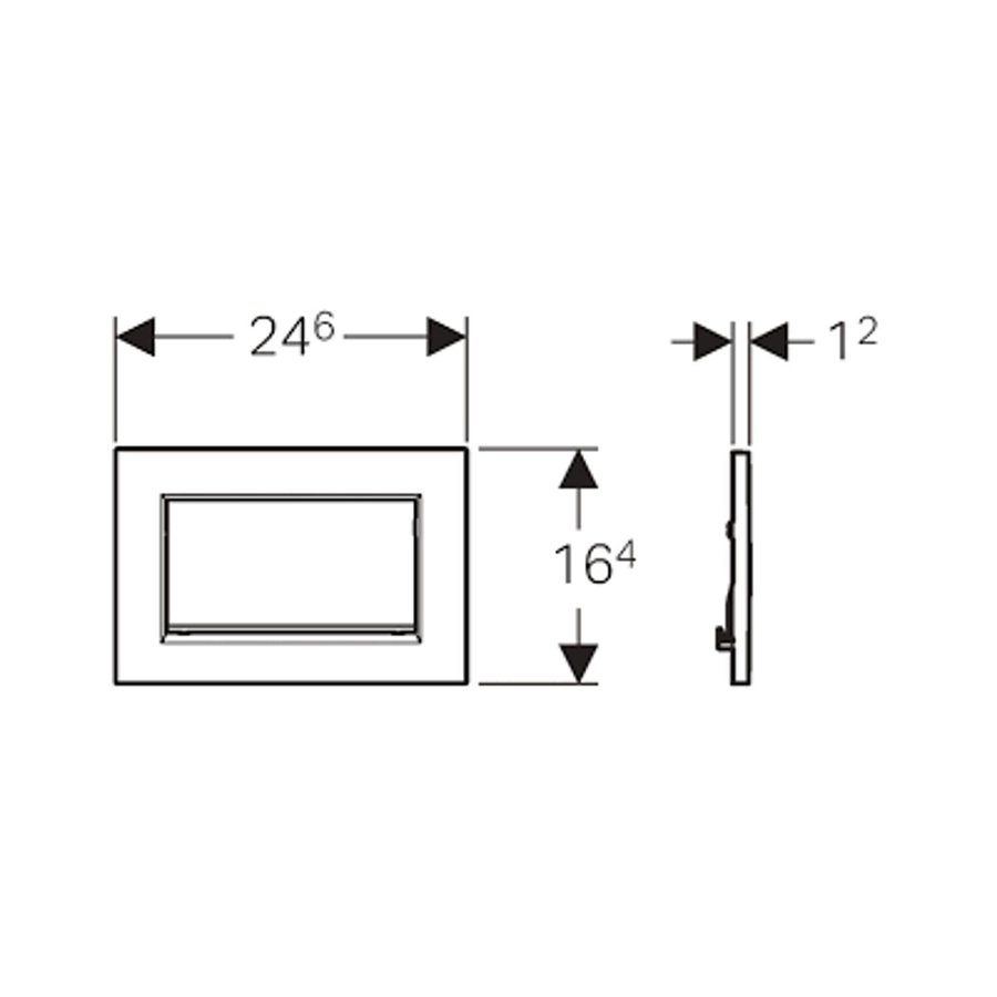 Drukplaat Geberit Sigma 30 SF Mat Zwart