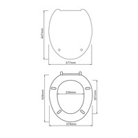 Toiletzitting Schutte White Duroplast Soft Close Wit