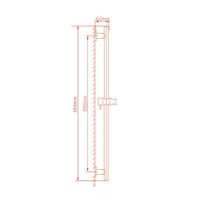 Glijstang Sapho Daniela Rond met Glijstuk 90 cm Chroom