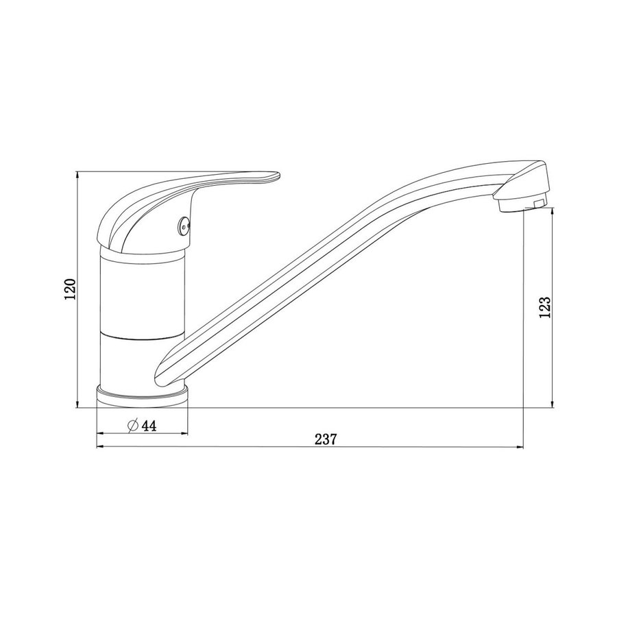 Keukenmengkraan Schutte Athos Chroom