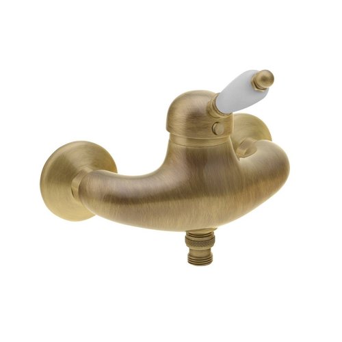 Opbouw Douchekraan Sapho Kirké Mengkraan Retro Wit 1-hendel Brons 