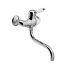 Badmengkraan Sapho Kirké 1-hendel Wit Retro Uitloop Gebogen 20 cm Chroom