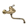 Badmengkraan Sapho Kirké 1-hendel Kristal Retro Uitloop Gebogen 20 cm Brons