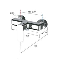 Opbouw Douchekraan Sapho Spy Mengkraan 1-hendel 19.5 cm Chroom