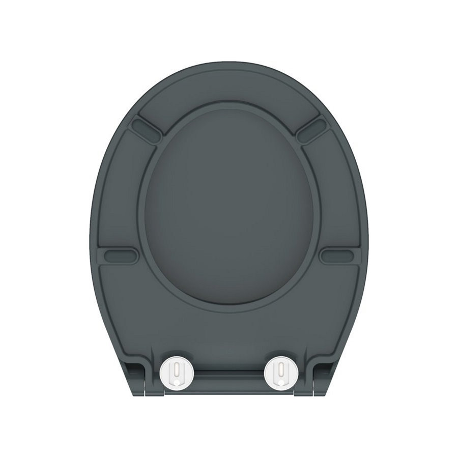 Toiletzitting Schutte Slim Anthrazit Duroplast Ultra Dun Met Soft Close En Quick Release Antraciet