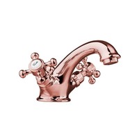 Wastafelmengkraan Sapho Antea 2-knop Uitloop 6.5 cm Rose Goud (incl. clickwaste)