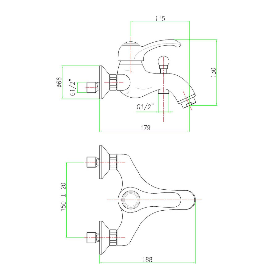 Opbouw Badkraan Sapho Kirk� Mengkraan 1-hendel 11.5 cm Chroom