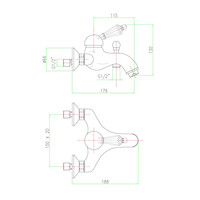 Opbouw Badkraan Sapho Kirk� Mengkraan Retro Kristal 1-hendel 11.5 cm Chroom