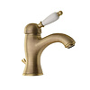 Wastafelmengkraan Sapho Kirk� Wit Retro 1-hendel Gebogen 18.2 cm Brons (incl. clickwaste)