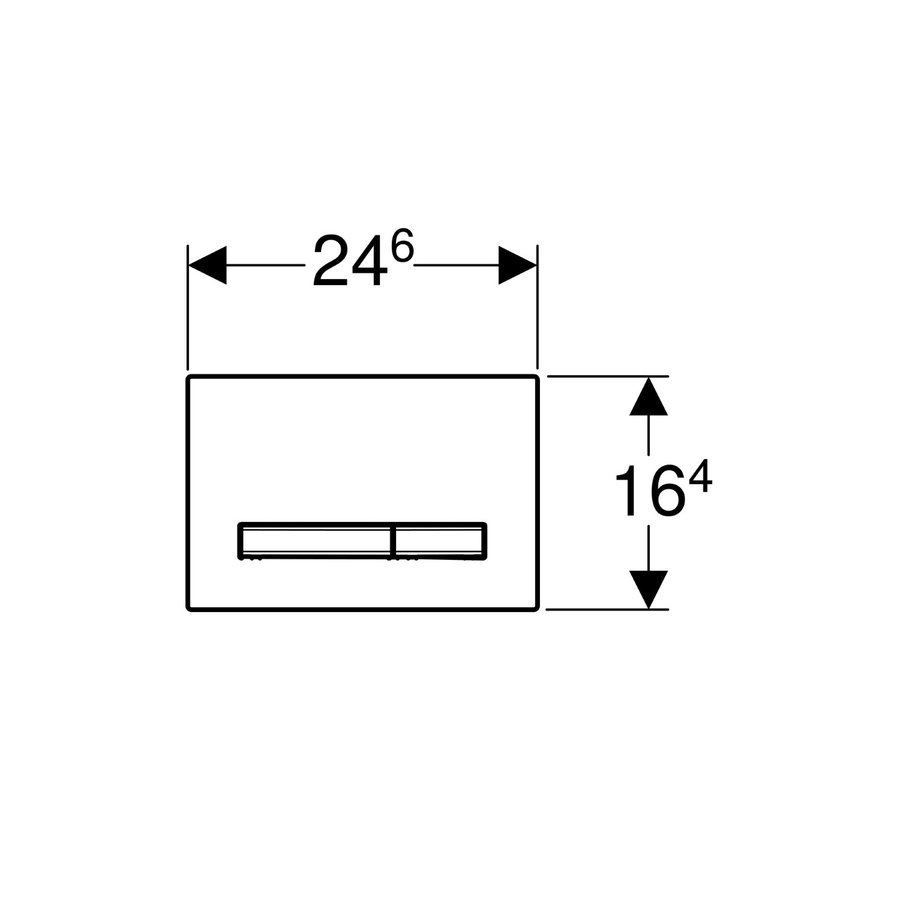 Bedieningsplaat Geberit Sigma 50 DF Spiegelend Rookglas