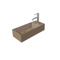 Fontein Salenzi Spy 45x20 cm Mat Taupe (inclusief bijpassende clickwaste)