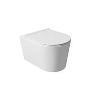 UP100 Toiletset 51 Civita Glans Wit Rimless Met bril En Drukplaat