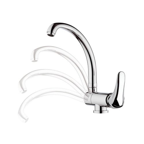 Keukenmengkraan Sapho Saly 1-Hendel Opklapbare Uitloop 29 cm Chroom 