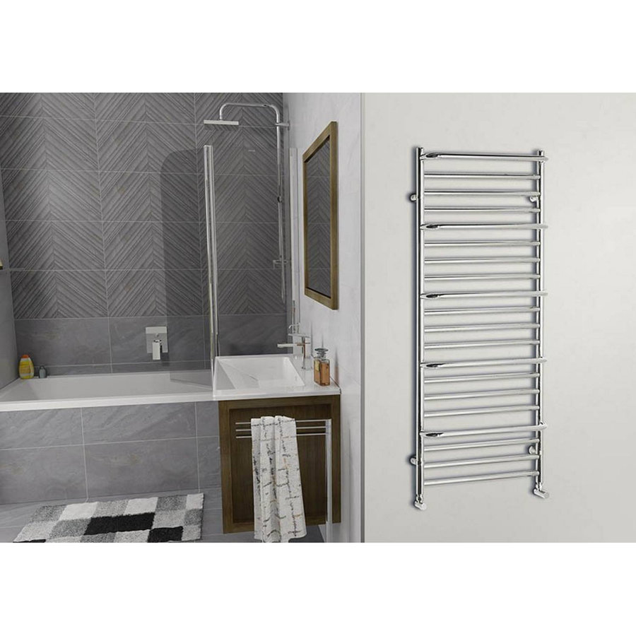 Radiator Sapho Manisa Recht 60x132.8 cm met 5 Handdoekhangers Chroom