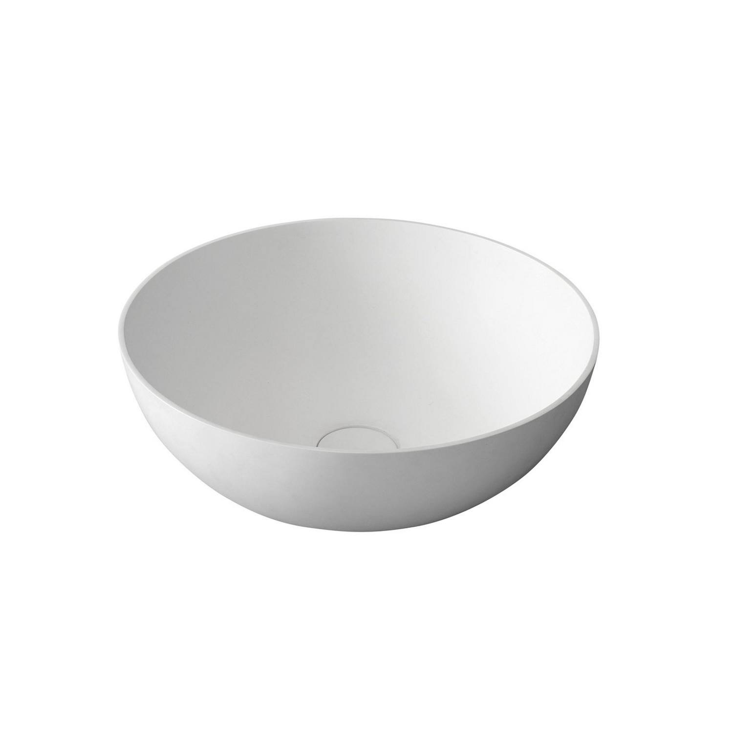Waskom Sapho Thin Rond 39x14.5 cm Solid Surface Wit Sapho