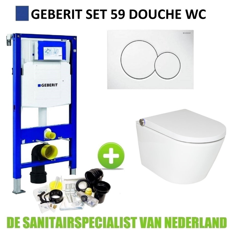 Geberit UP320 Toiletset Set59 Douche WC RapoWash met Sigma Drukplaat