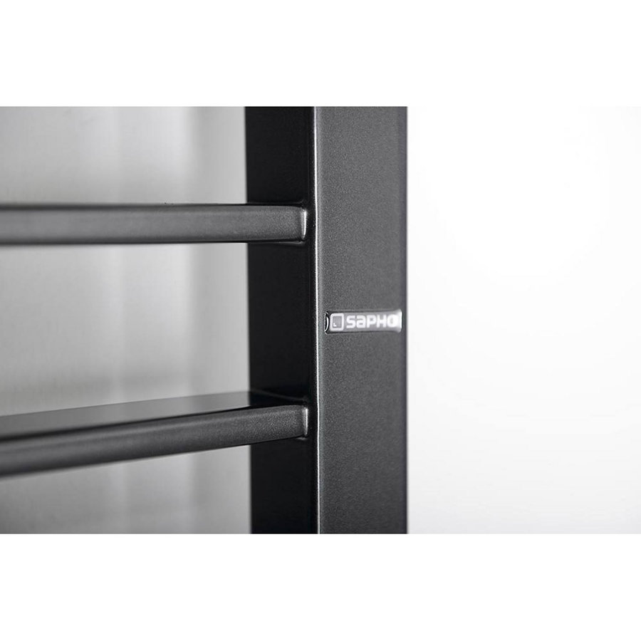 Designradiator Sapho Mateo Recht 60x137.6 cm 752W Antraciet