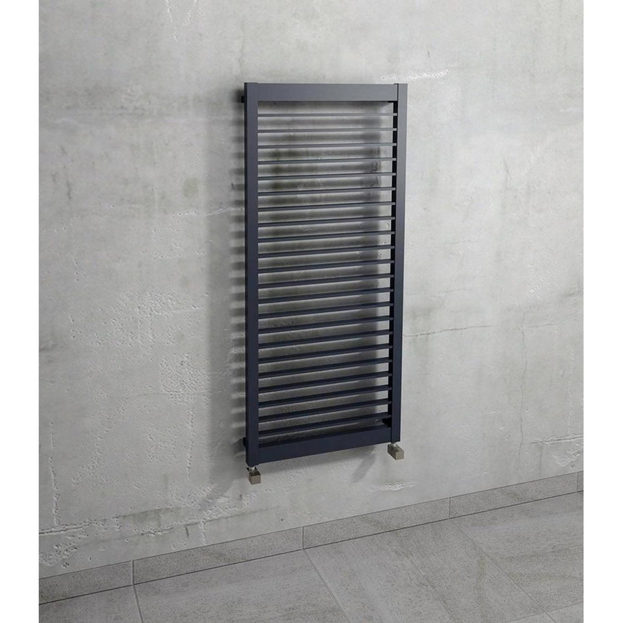 Designradiator Sapho Mateo Recht 60x137.6 cm 752W Antraciet