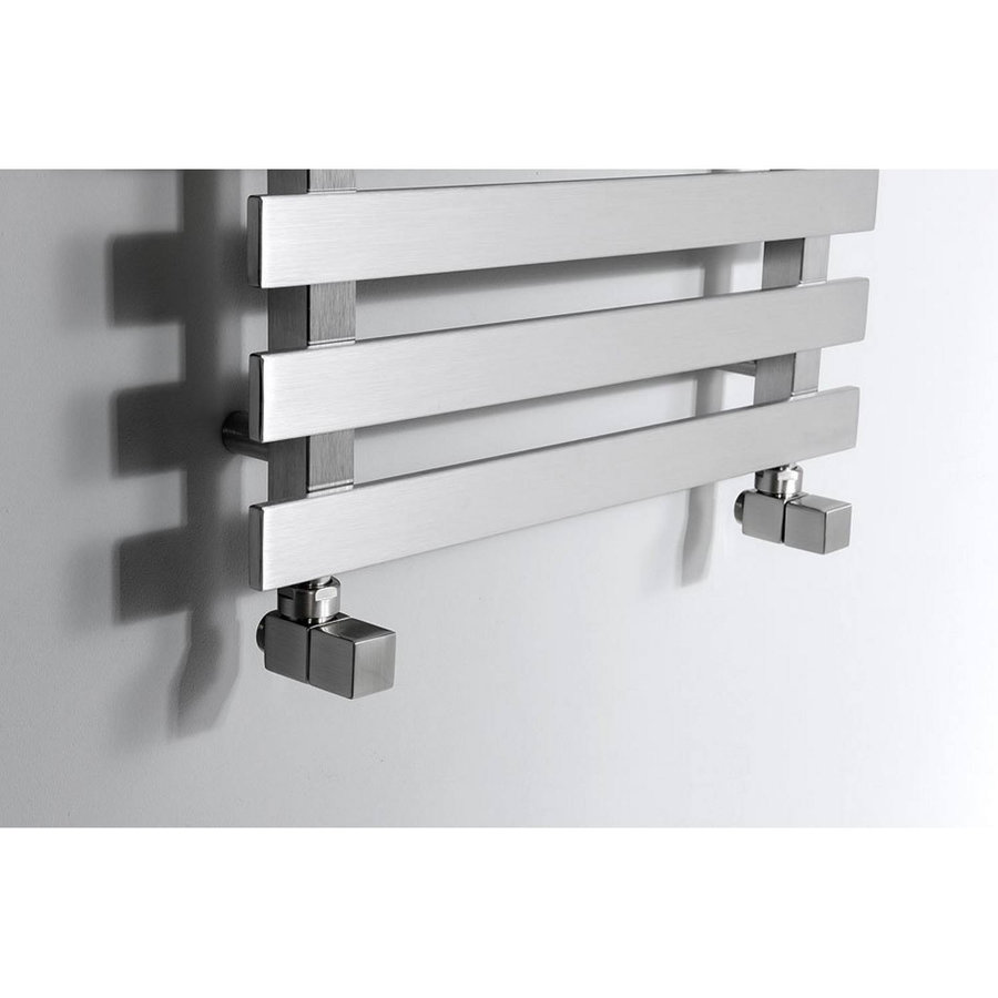 Handdoekradiator Sapho Truva Recht 50x120 cm Geborsteld RVS