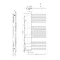 Designradiator Sapho Altalena Recht 60x121 cm 642W Wit