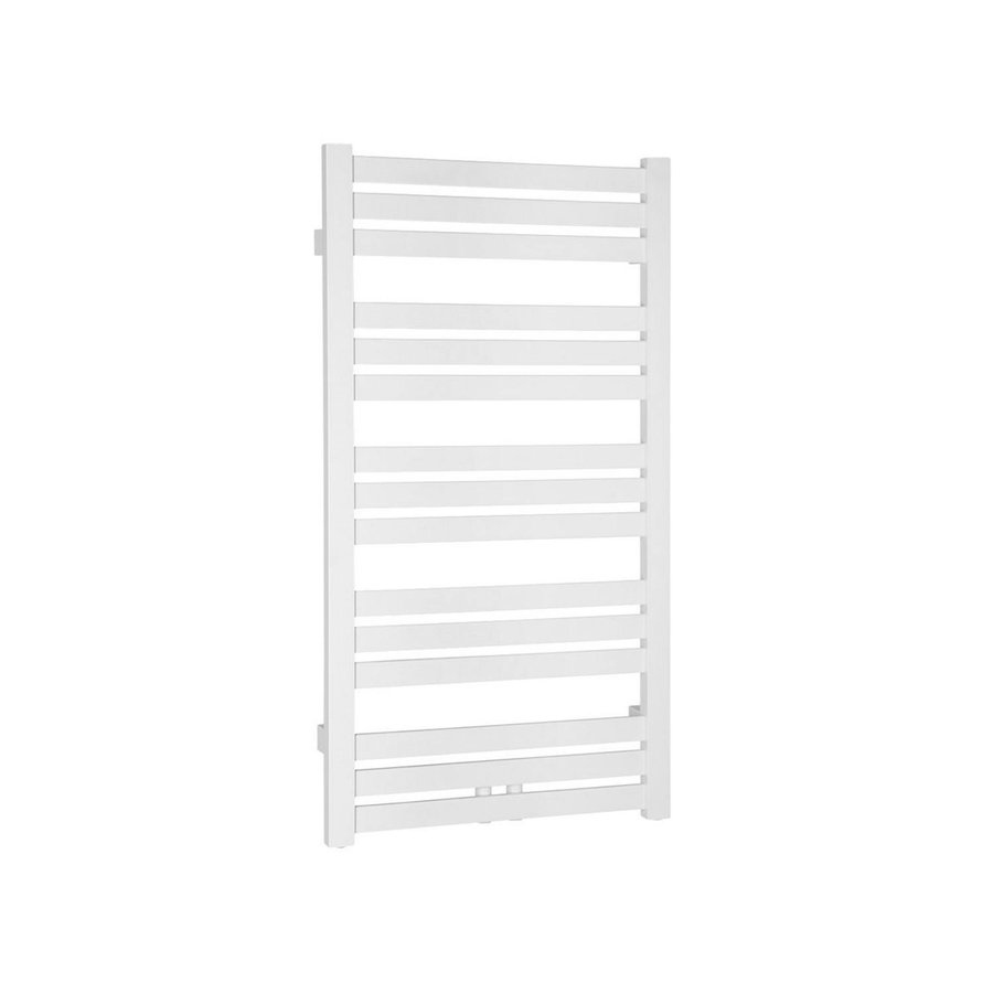 Handdoekradiator Sapho Nevel Recht Middenaansluiting 55.5x104.3 cm 397W Wit