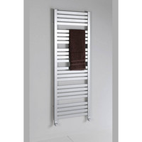 Handdoekradiator Sapho Nevel Recht 55.5x158.3 cm 690W Zilver