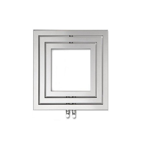 Designradiator Sapho Monopoli 60x60 cm 312W Zilver 