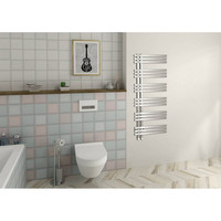 Designradiator Sapho Vista Recht 50x119 cm 307W Geborsteld RVS