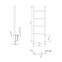 Elektrische Handdoekradiator Sapho Karbo 40x112 cm Zwart