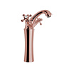 Wastafelmengkraan Sapho Antea 2-knop Gebogen Hoog 24.5 cm Rose Goud (incl. pop-up waste)