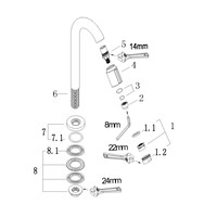 Luxe Toiletkraan Wiesbaden Victoria 1/2'' Geborsteld Messing