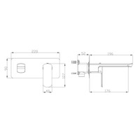 Wastafelmengkraan Inbouw Sapho Mixona 1-hendel Uitloop Recht 17.6 cm Chroom